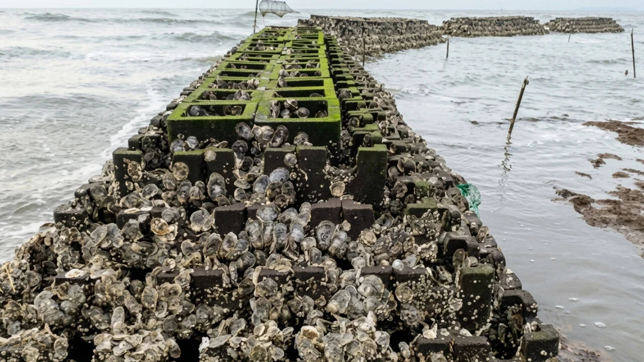 Oyster reef project demonstrates wave-reduction potential despite coastal challenges
