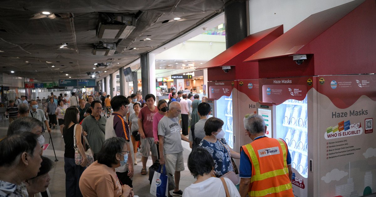 Singapore residents queue for N95 masks as haze blankets island