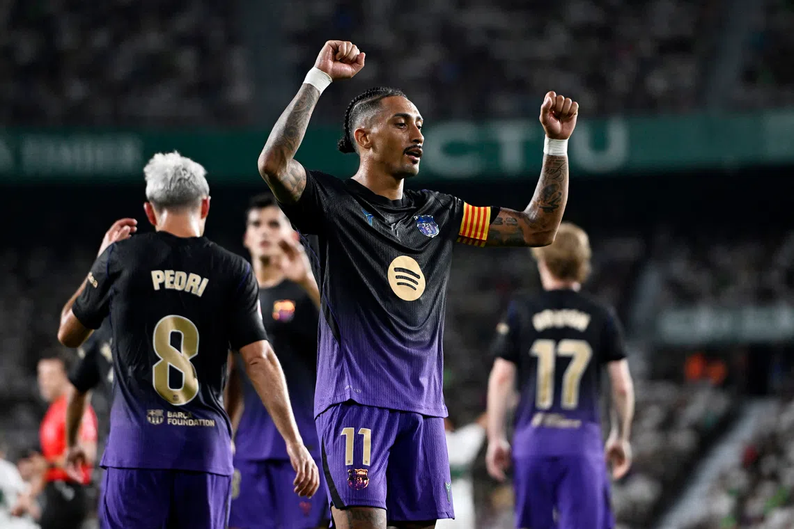 Barcelona thrash Elche 5-0 to begin LaLiga title defence