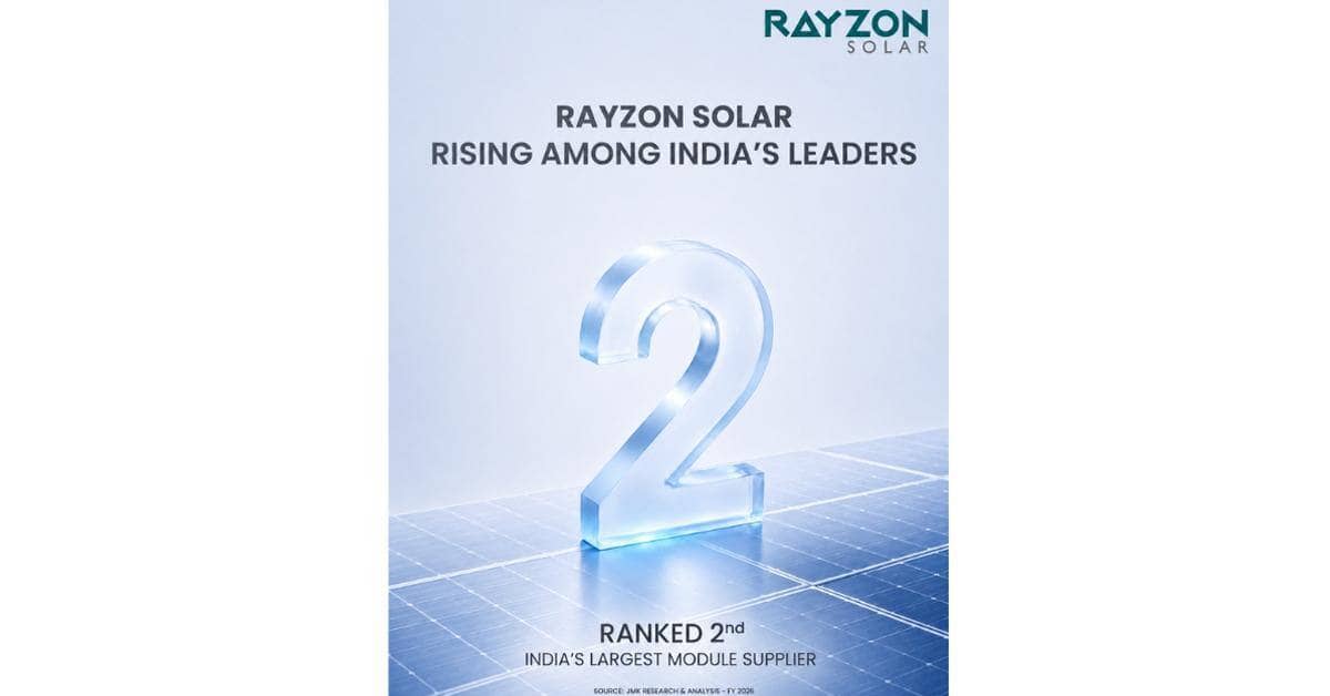 Rayzon Solar Secures Second Position in India's Solar Module Shipments