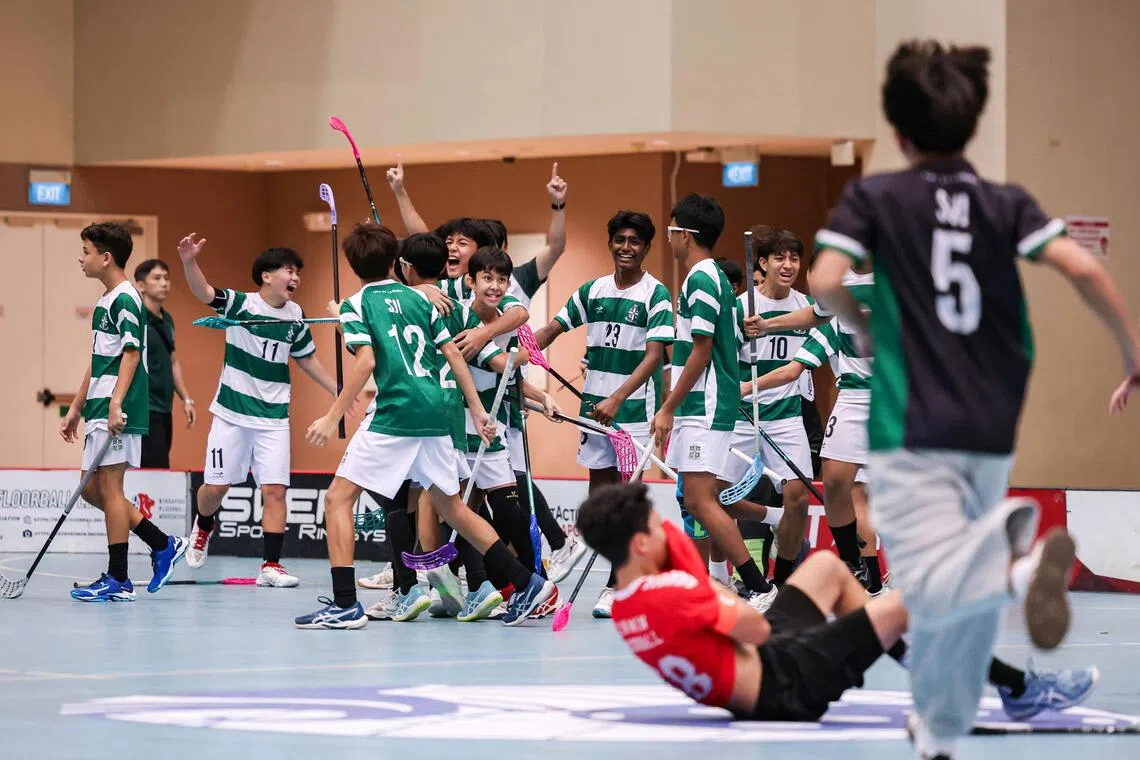 SJI clinches maiden C Division floorball title with dominant victory