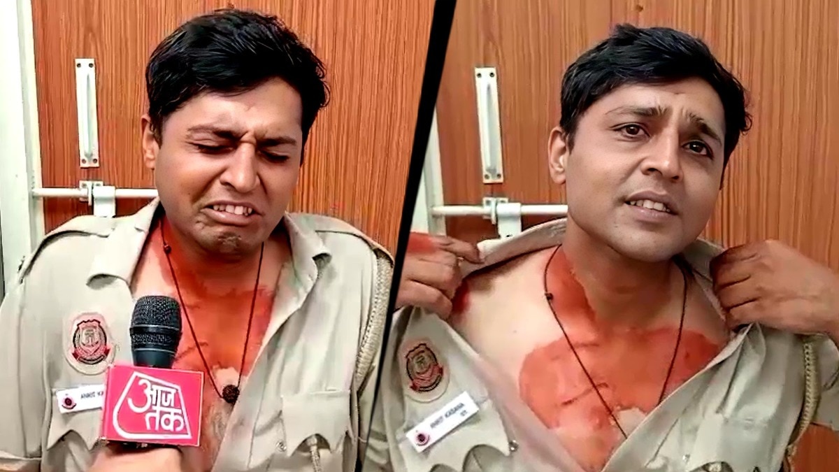 Delhi Police officer claims assault during Rahul Gandhi protest