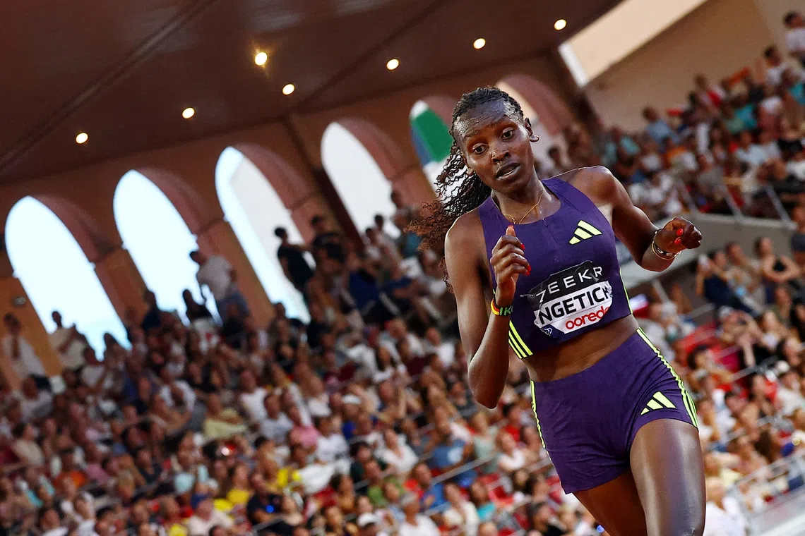 Kenyan runner Ngetich shatters women-only half marathon world record