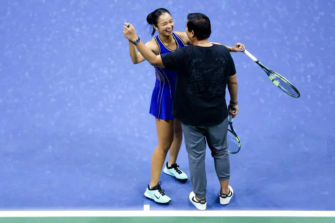Young tennis stars Eala, Jovic team up with fathers in US Open exhibition