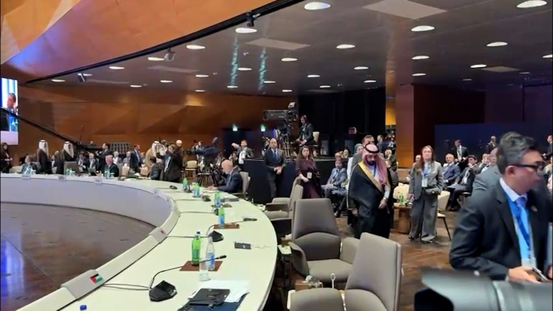 Diplomatic walkout mars Israeli president's summit address in Baku
