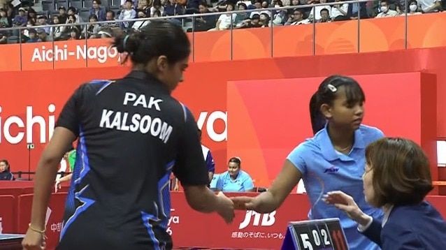 India's women's table tennis team blanks Pakistan to advance to quarterfinals