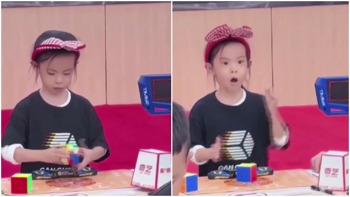 Six-year-old Chinese girl sets women's Rubik's Cube world record