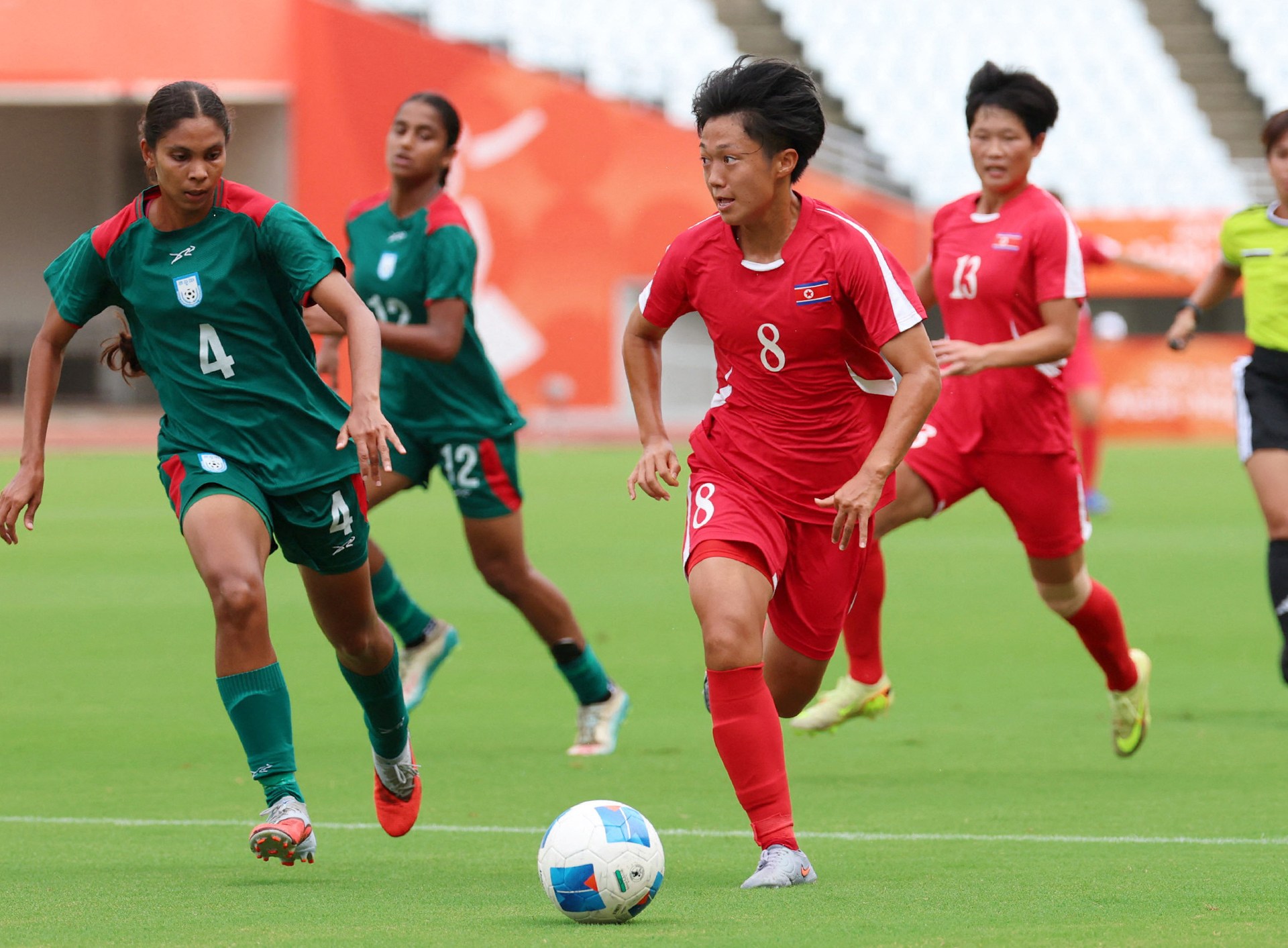 North Korea crushes Bangladesh 10-0 at Asian Games women's football