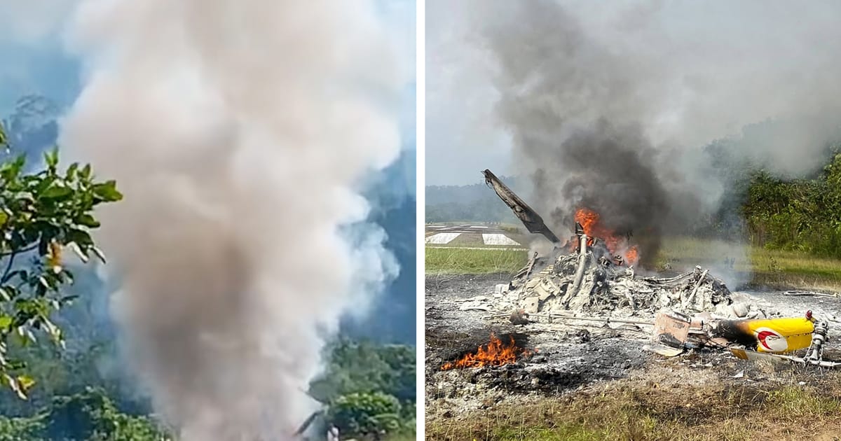 Flying Doctor helicopter crashes at Sarawak airstrip