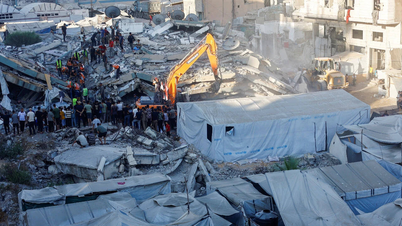 Gaza apartment block collapse kills at least 10, dozens feared trapped