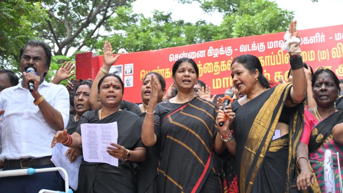 DMK women's wing launches statewide protests over inflation, safety concerns