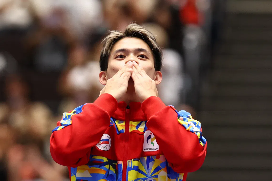 Yulo completes gymnastics medal trifecta with Asian Games gold