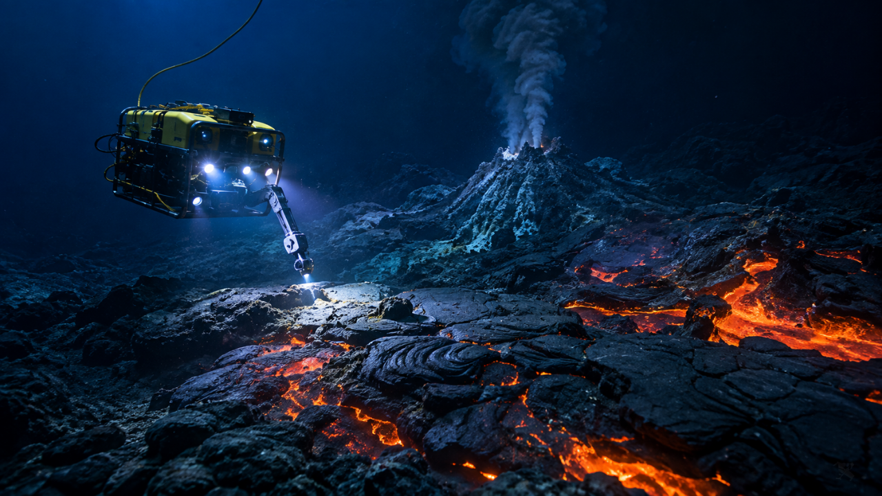 Deep-sea robots reveal massive lava fields at underwater volcano