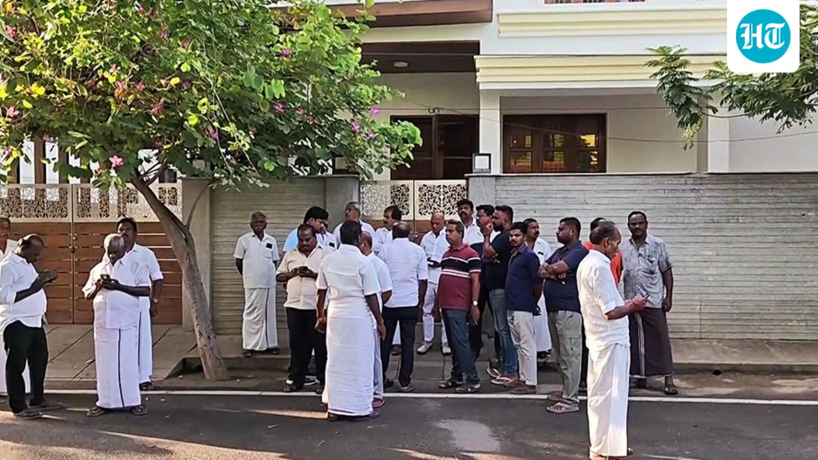 Anti-corruption agency raids properties of DMK legislator KN Nehru