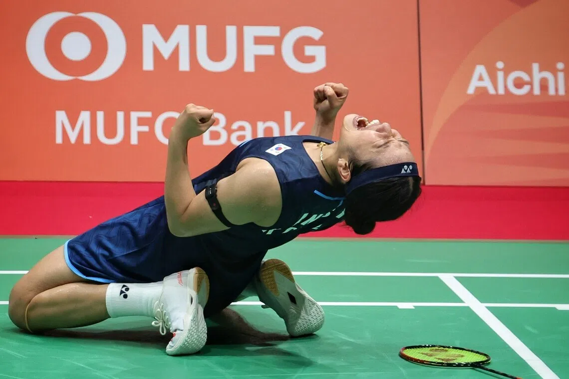An Se-young retains Asian Games badminton title with dominant display