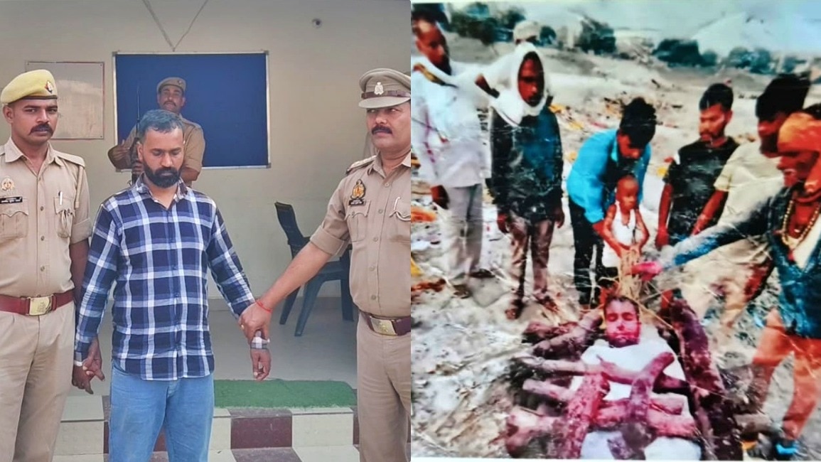 Murder suspect arrested after faking death with goat cremation in UP