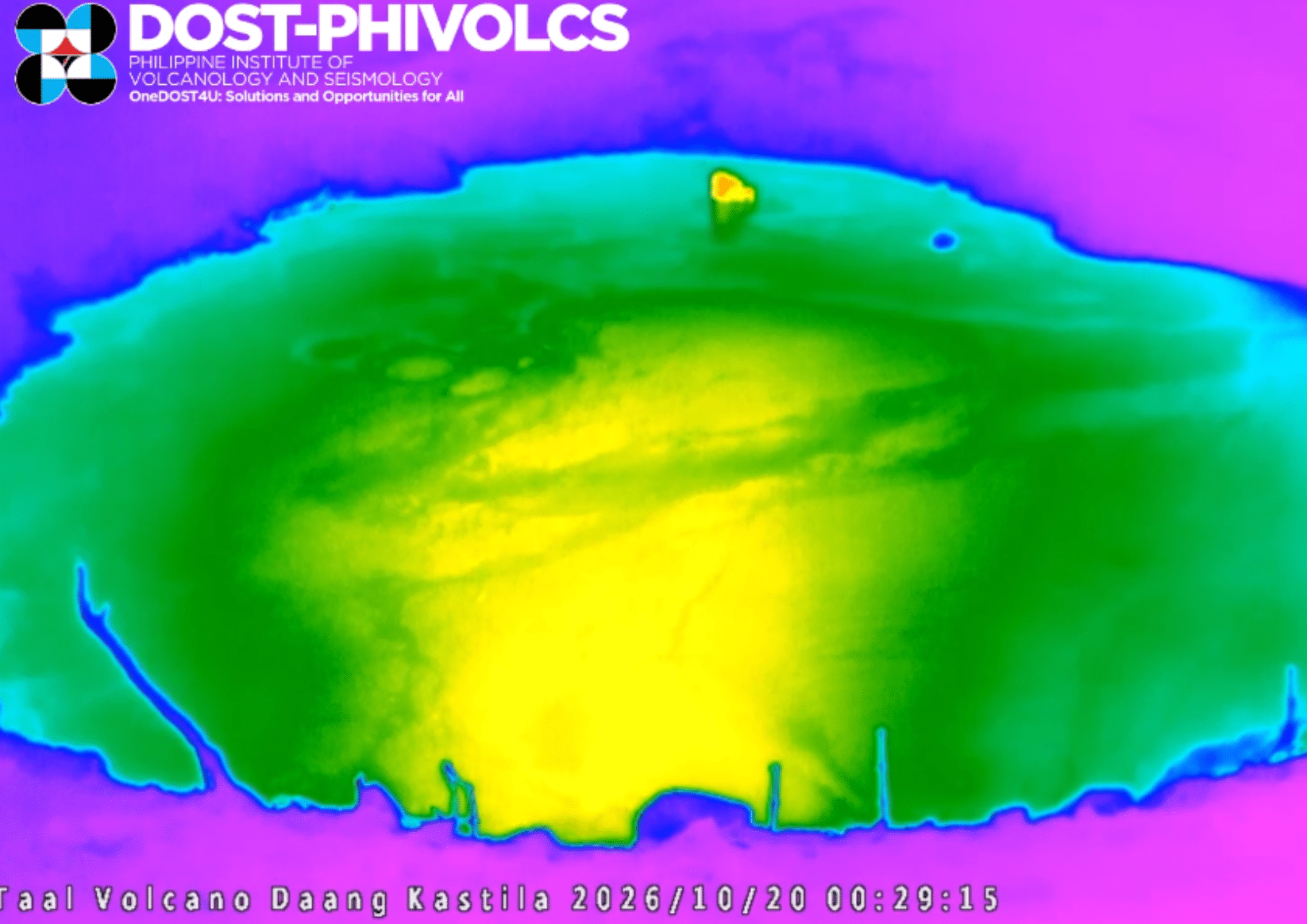 Taal Volcano releases steam and ash in minor phreatic eruption