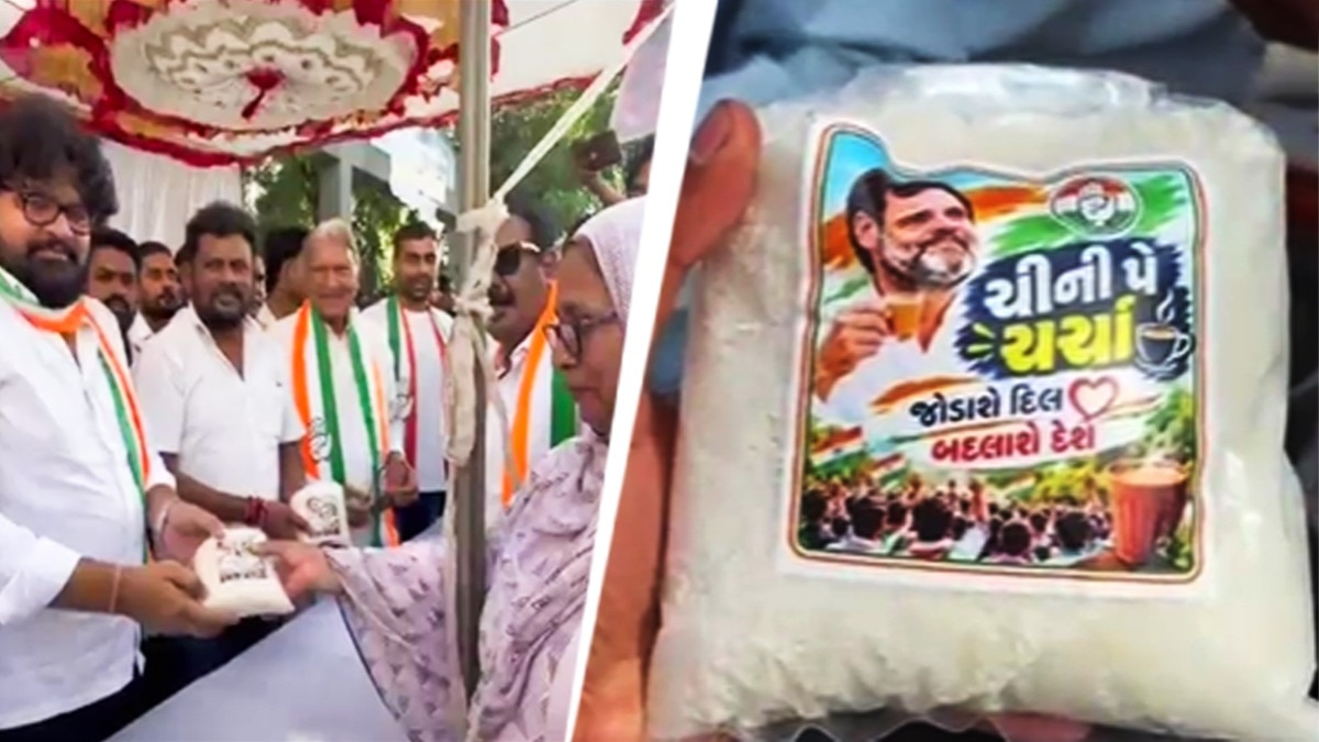 Congress stages price protest in Gujarat, sells sugar at subsidized rates