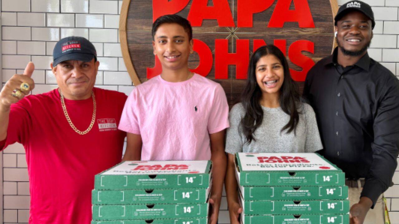 Tech-savvy siblings tackle food insecurity through innovative pizza delivery app