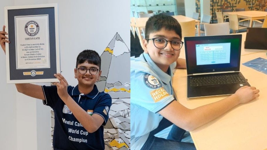 Teen mental math prodigy Aaryan Shukla breaks nine Guinness records