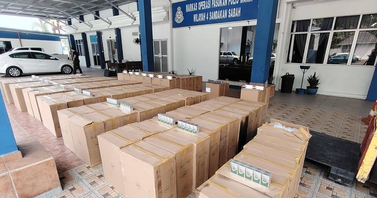 Polis Marin Sita Rokok dan Minuman Keras Bernilai RM5.37 Juta di Sabah