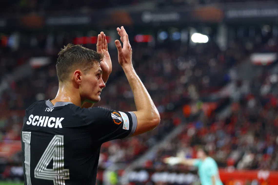 Schick fires Leverkusen past Leipzig in dominant Bundesliga display