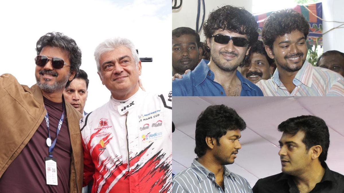 Vijay, Ajith Kumar meet at UK motorsports event, spark social media buzz