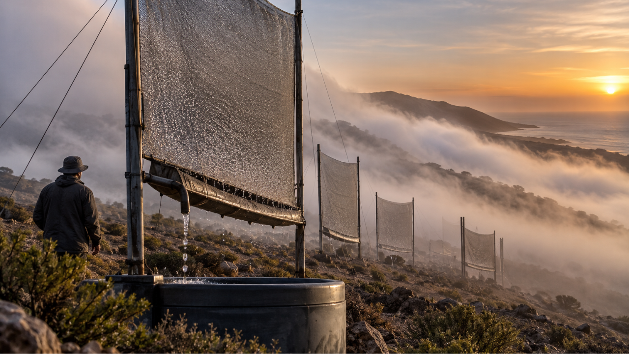 Chilean village taps fog harvesting to secure freshwater supplies