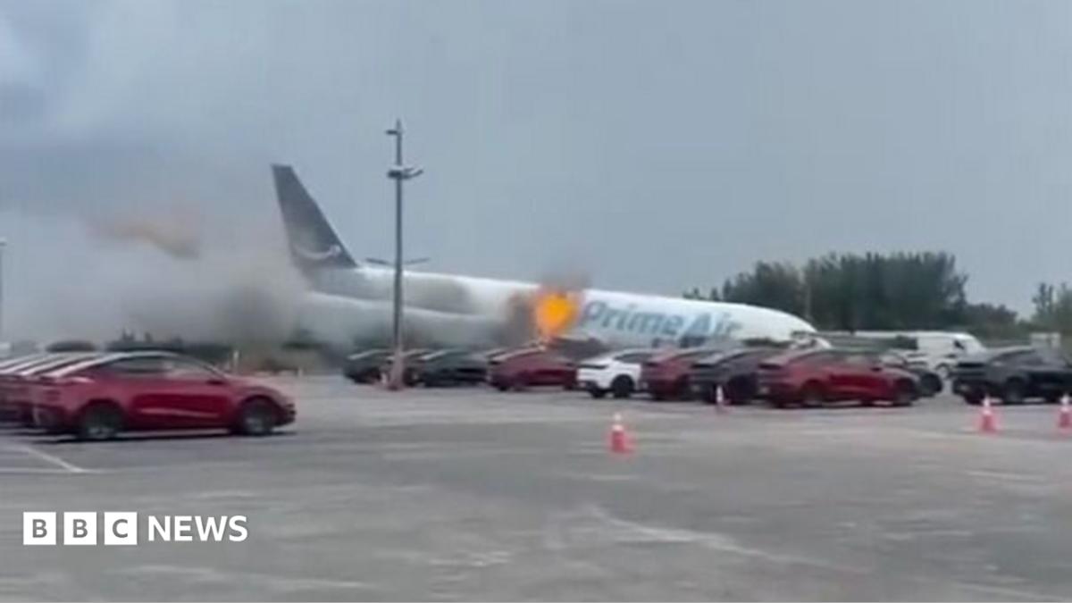 Five dead after cargo aircraft engulfed in flames at Miami airport