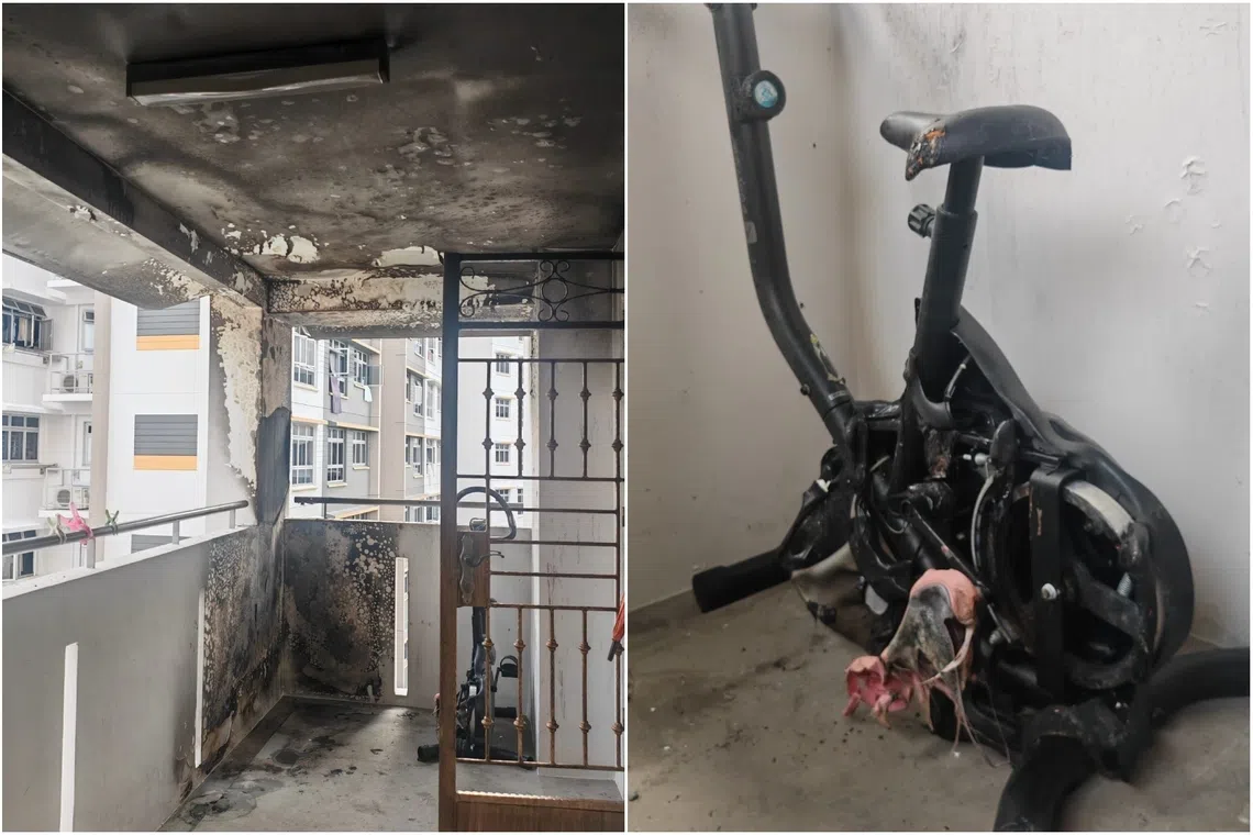 Residents extinguish HDB corridor fire before emergency services arrive