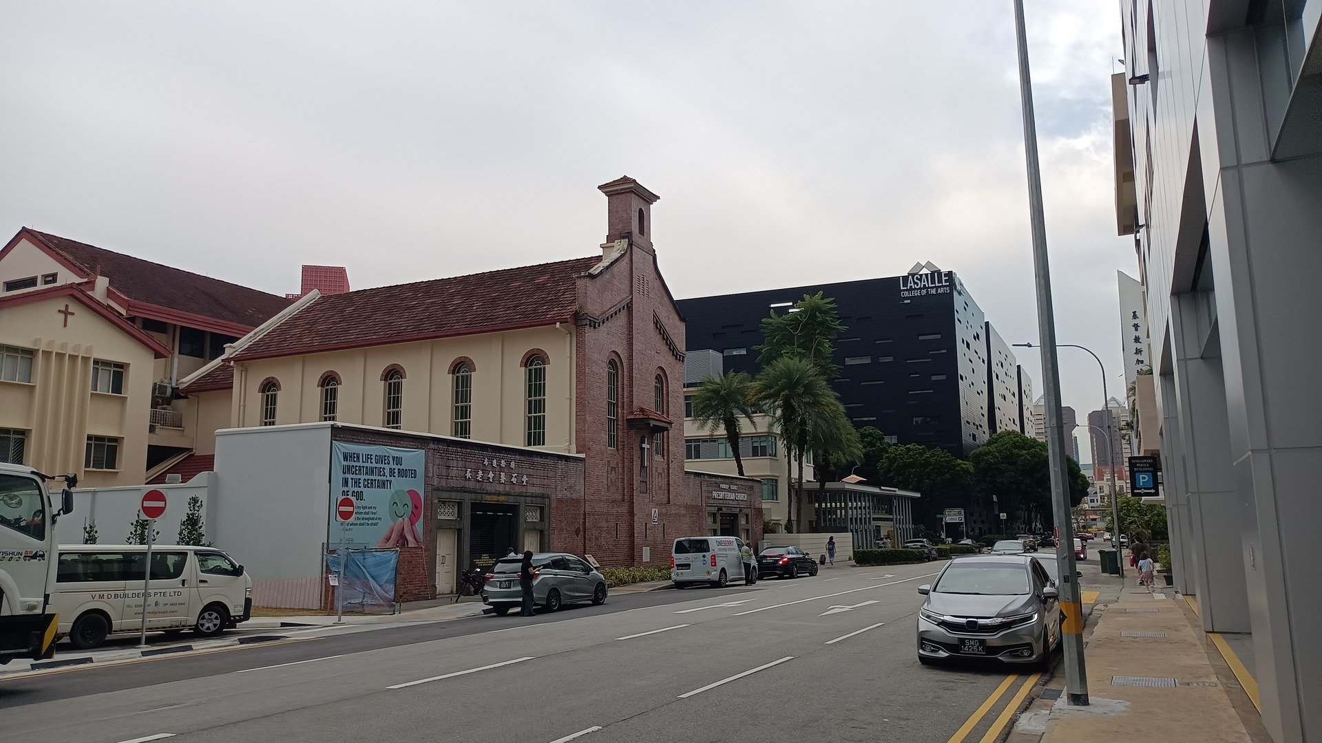 Man arrested after knife attack injures two at Prinsep Street